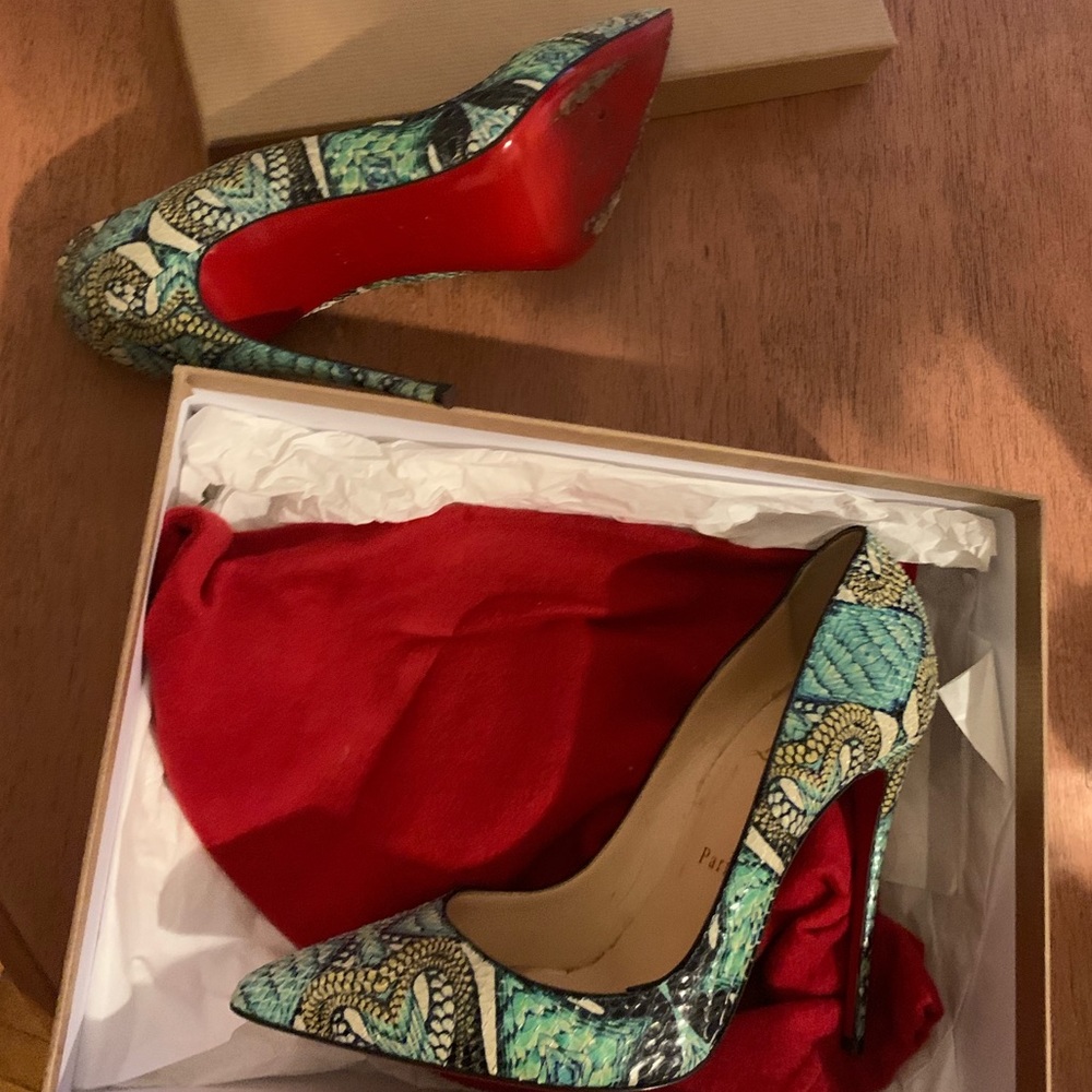 Christian Louboutin snakeskin pumps